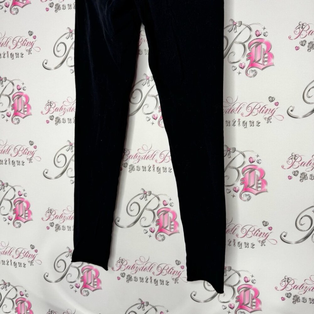 TNA Black Leggings aritzia logo on back stretchy soft buttery tights - Picture 3 of 6